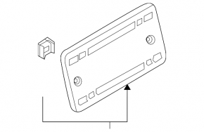 Number plate frame for tailgate Audi A5 F5 17-