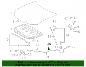 Toyota Camry v70 21-24 Hood Support Latch Bracket
