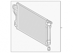 Air conditioner radiator condenser Kia Optima 11-15 hybrid