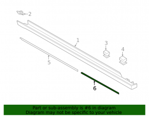 Door sill seal rear right Ford Fusion mk5 13-20
