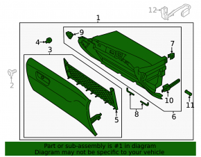 Glove box, glove compartment Ford Fusion mk5 13-16
