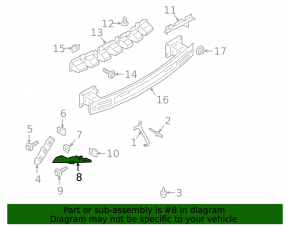 Rear bumper mount inner left Ford Escape MK4 20-