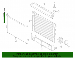 Radiator deflector left BMW 7 G11 G12 16-22 B58
