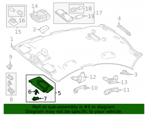 Right visor Mercedes CLA 14-19 black, without hook, dented