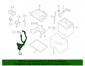 Negative terminal of battery Nissan Pathfinder 13-18