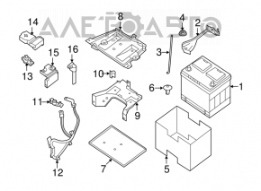 Negative terminal of battery Nissan Pathfinder 13-18