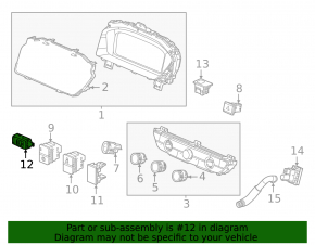 Instrument Light Control Button for Honda Civic XI FE/FL 22-26