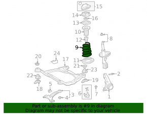 Front left spring Lexus ES300 ES330