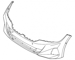 Bare front bumper for BMW 3 G20 23-25 with parking sensors without PMA