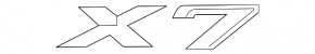 Emblem inscription X7 trunk door BMW X7 G07 19-26