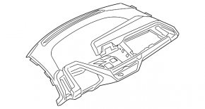 Dashboard front panel without AIRBAG BMW i3 14-21 gray