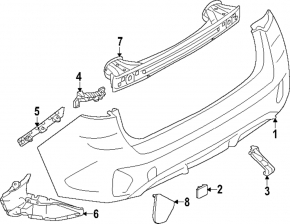 Rear bumper mount, inner right, Subaru Crosstrek 24-26