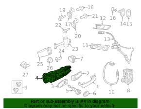 Front left door handle mechanism VW Passat b7 12-15 USA