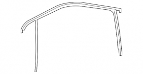 Glass seal front left VW Tiguan 18-24 black