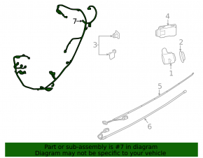 BMW 5 G30 21-23 rear bumper wiring for parking sensors
