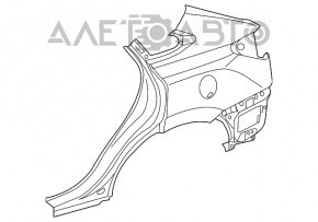Quarter wing rear left Lexus RX350 RX450h 10-15 graphite