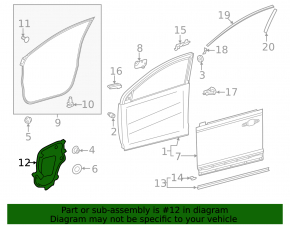 Front left inner door panel Toyota Rav4 19-