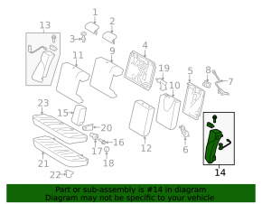 Toyota Camry V40 rear seat side bolsters