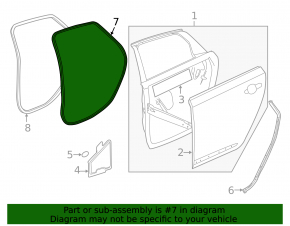 Door seal front right Chevrolet Impala 14-20