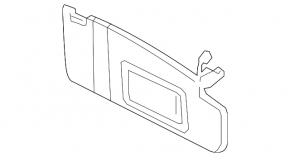 Left visor Audi A4 B8 13-16 rest beige