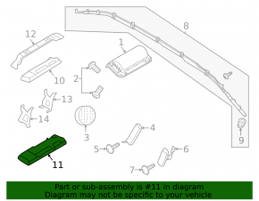 Driver's left knee airbag for Porsche Cayenne 19-23