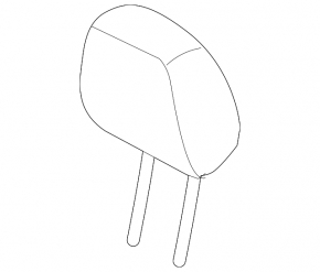Headrest rear right Ford Fiesta 11-19 cloth gray