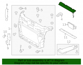 Upper radiator deflector Ford Explorer 13-15 sport
