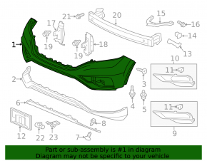 Front bumper bare upper part Honda CRV 15-16 rest