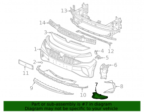 Right front bumper guard for Volkswagen ID.4 21-22