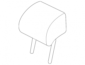 Rear right headrest Volkswagen ID.4 21-22 black leather