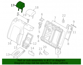 Rear right headrest Volkswagen ID.4 21-22 black leather