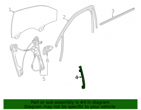 Window lifter with motor front left Chevrolet Impala 14-20