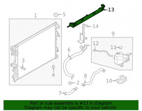 Upper radiator deflector Nissan Murano 25-26
