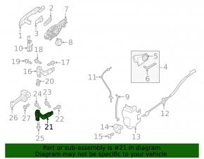 Door hinge lower front left Volvo XC40 19-25
