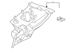 Upper left rear pillar trim Volvo XC40 19-25 black for speaker