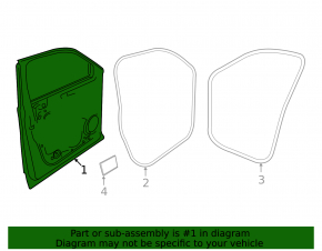 Bare front right door VW Atlas 22-25