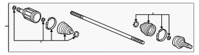 Rear left half-shaft drive Honda CRV 17-22 1.5, 2.4