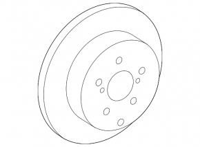 Rear left brake disc Toyota Sienna 21-24 317/18mm rusty