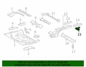 Rear left muffler bracket Lexus NX200t NX300 16-21