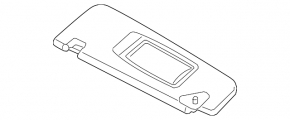 Right visor BMW 7 G11 G12 16-22 black, without hook