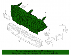 Upper radiator deflector blinds for BMW 5 G60 24-25
