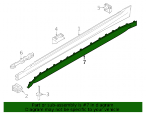 Left side sill molding for BMW 3 G80 21-25 M3