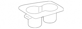 Cup holders for the second row of seats of the BMW i3 14-18 black