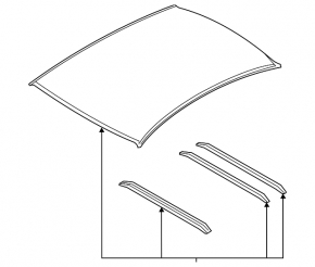 Roof metal Subaru Legacy 15-19 without sunroof