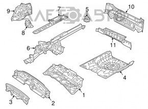 Chrysler 200 15-17 Rear Panel Set 4 Pieces