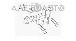 Rear left door handle mechanism Lexus RX350 RX450h 16-22