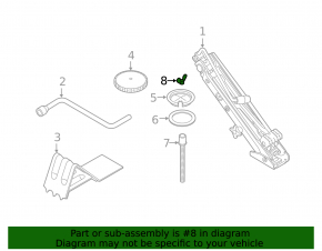 Spare wheel mount bolt BMW X5 G05 19-26