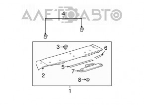 Spoiler tailgate Lexus RX300 RX330 RX350 RX400h 04-08 chip mount broken