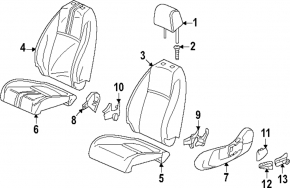 Driver's seat Honda CRV 23- without airbag, mechanical, black cloth
