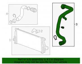 Intercooler pipe left GMC Terrain 18- LYX, LSD